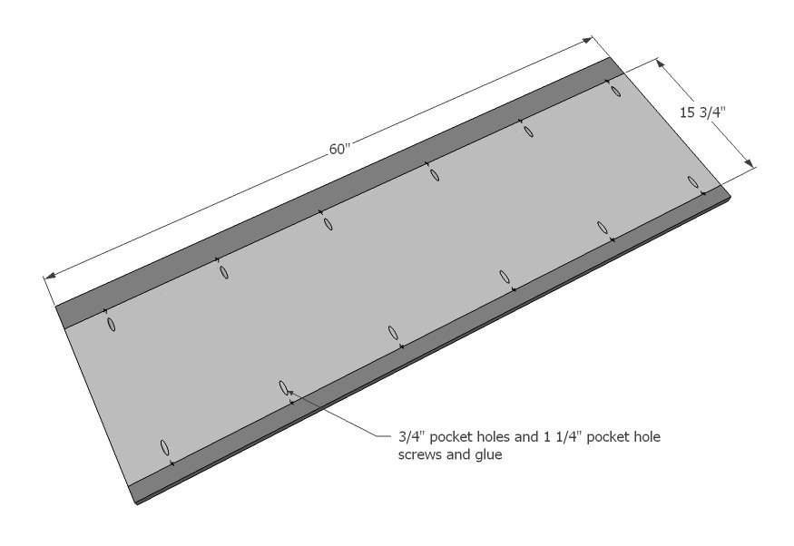 Desk with Drawer and Shelving — step 13