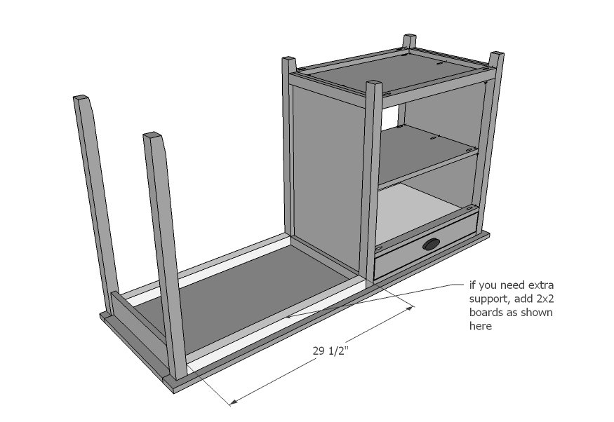 Desk with Drawer and Shelving — step 15