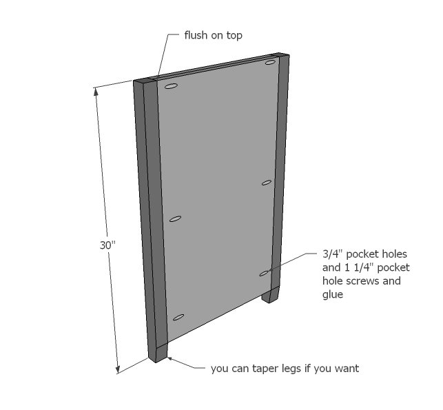 Desk with Drawer and Shelving — step 2
