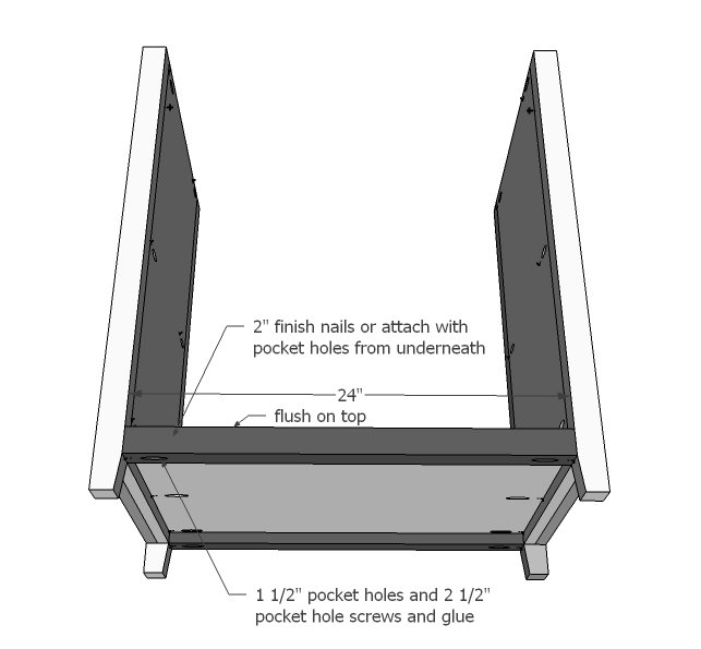 Desk with Drawer and Shelving — step 4