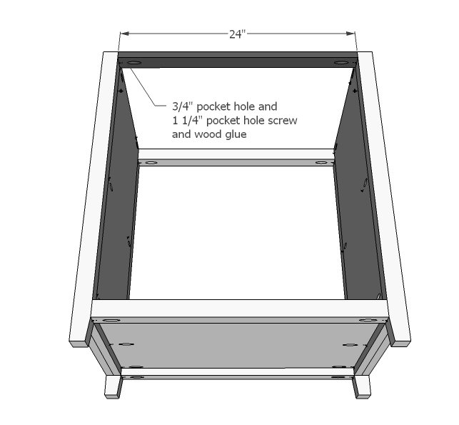 Desk with Drawer and Shelving — step 6