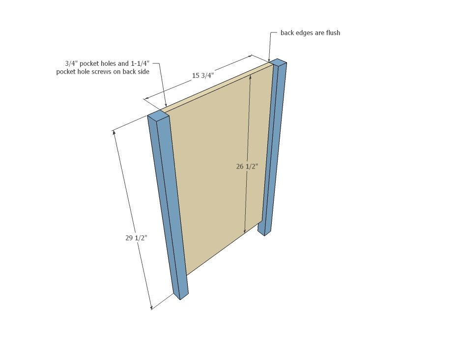Desk with Drawers and File Cubby Slots — step 1