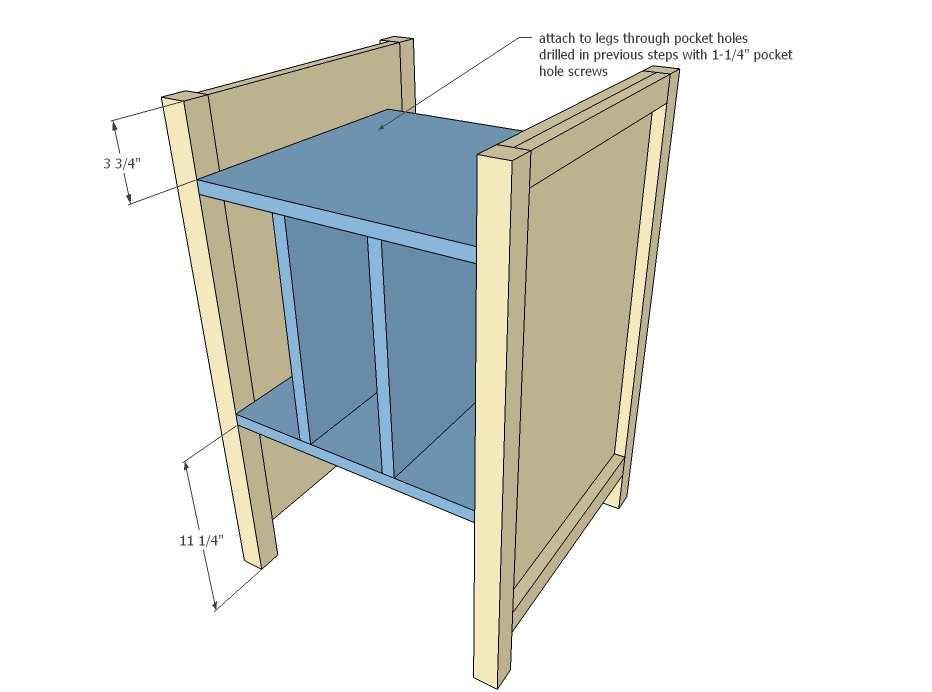 Desk with Drawers and File Cubby Slots — step 5