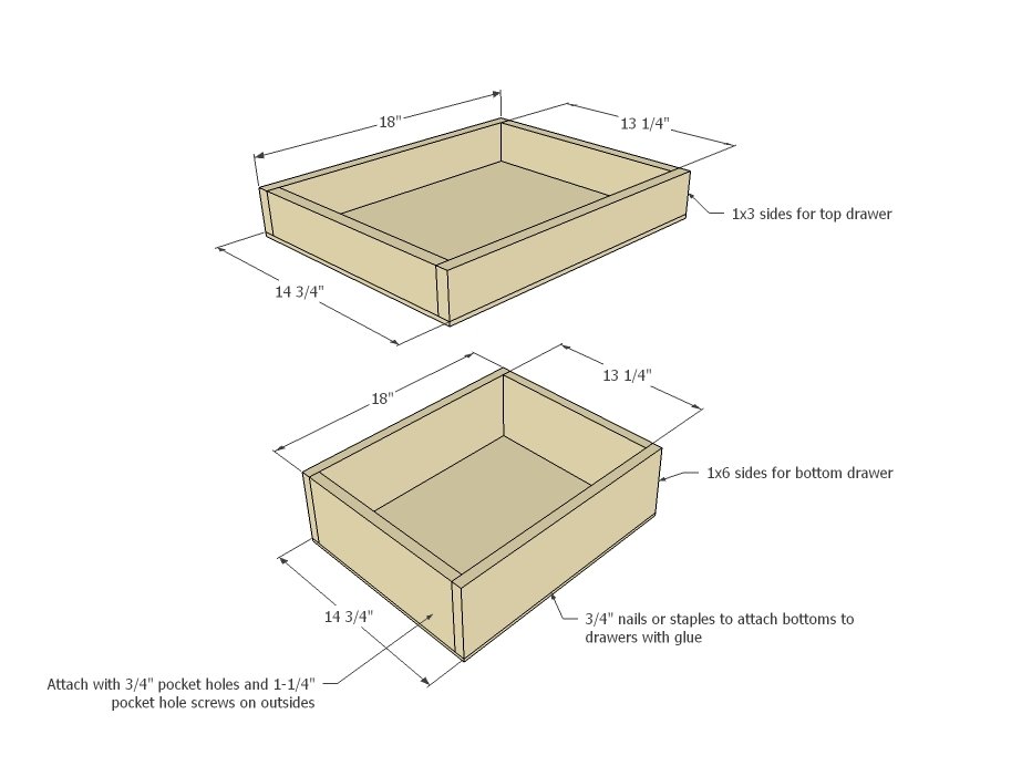 Desk with Drawers and File Cubby Slots — step 7