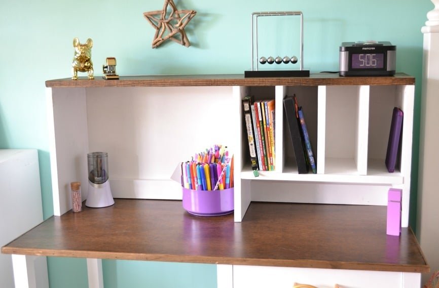 Desk Hutch for File Cubby Base Desk with Drawers