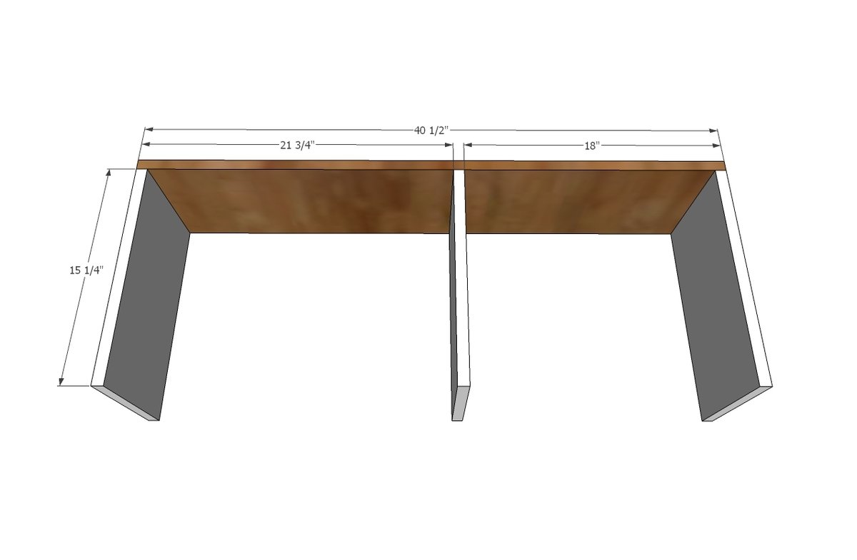 Desk Hutch for File Cubby Base Desk with Drawers — step 1