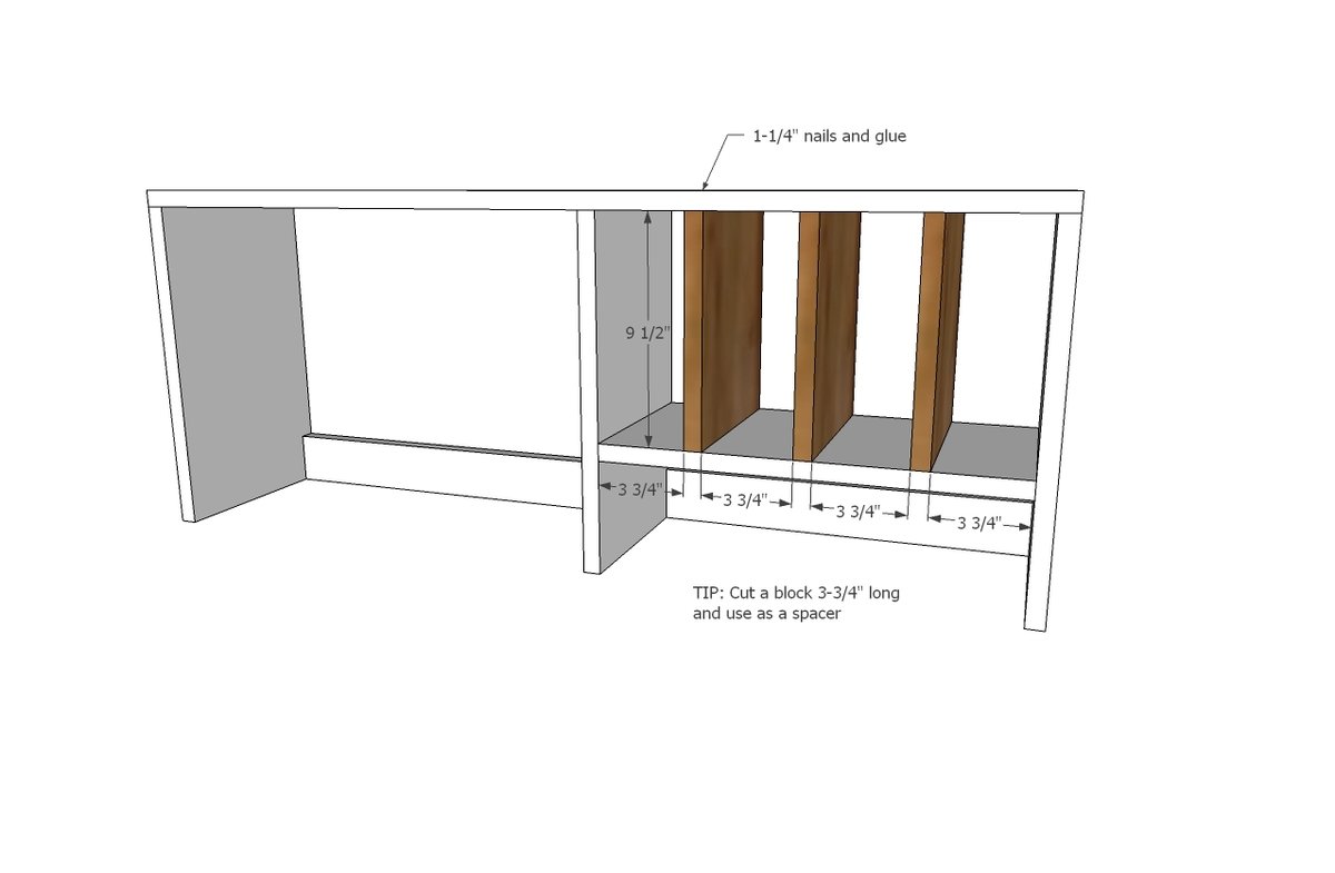 Desk Hutch for File Cubby Base Desk with Drawers — step 4