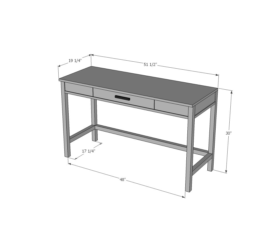 Desks that Convert to Table for our Tiny House on Wheels dimension diagram 1