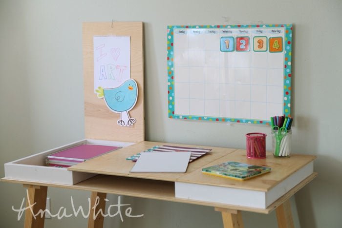 Desktop with Storage Compartments