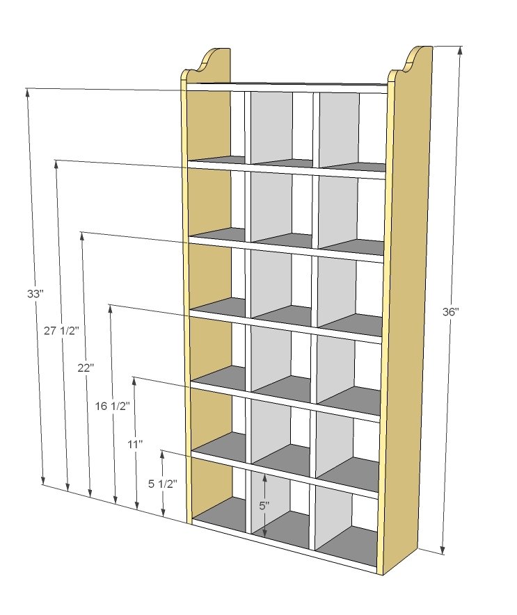 Display Cubbies Wall Shelf — step 5