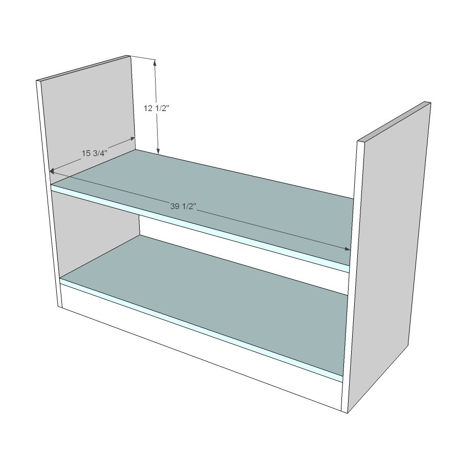 16" Deep Bookshelf Base — step 2