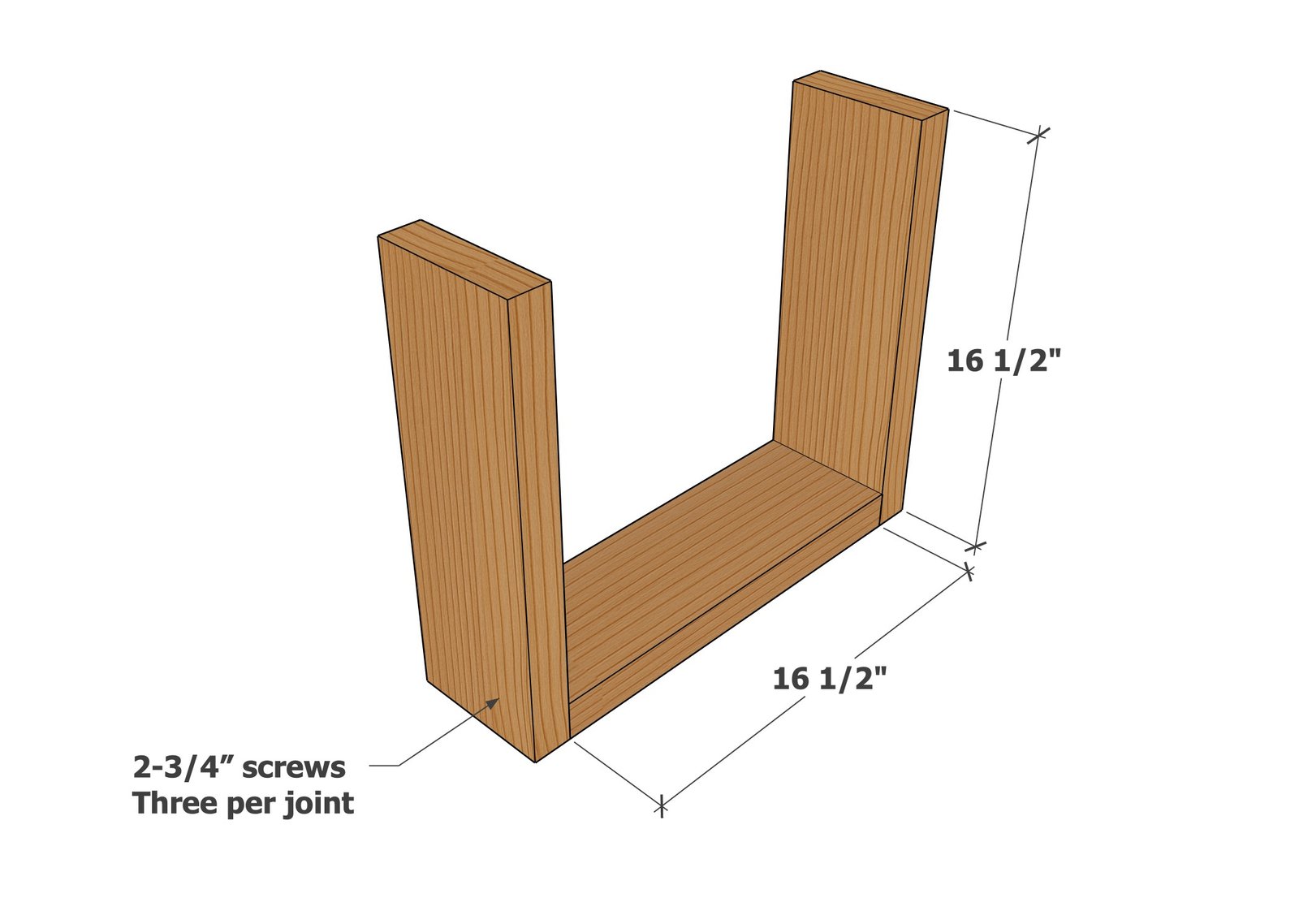 2x6 Slat Top Bench — step 1