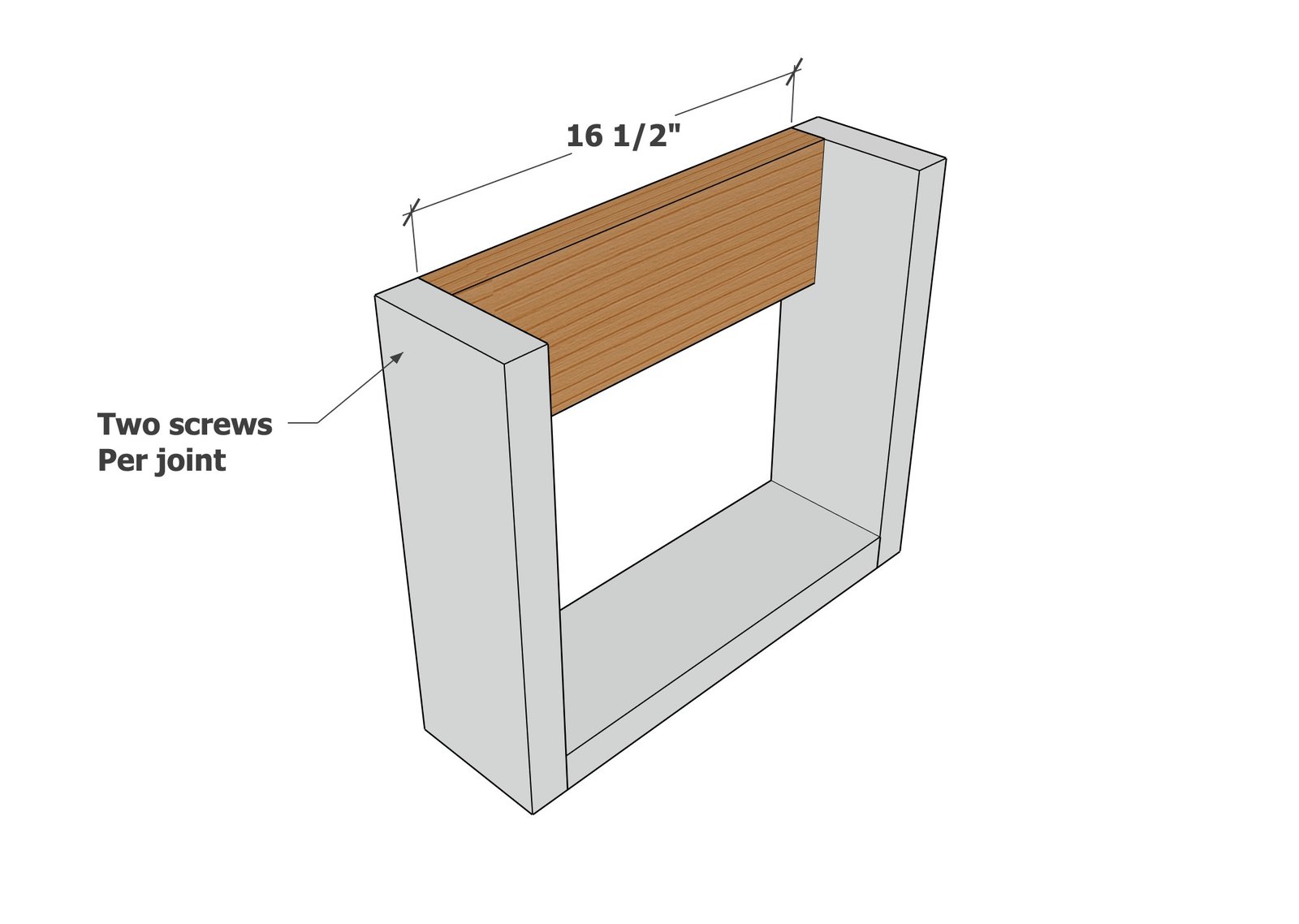 2x6 Slat Top Bench — step 2