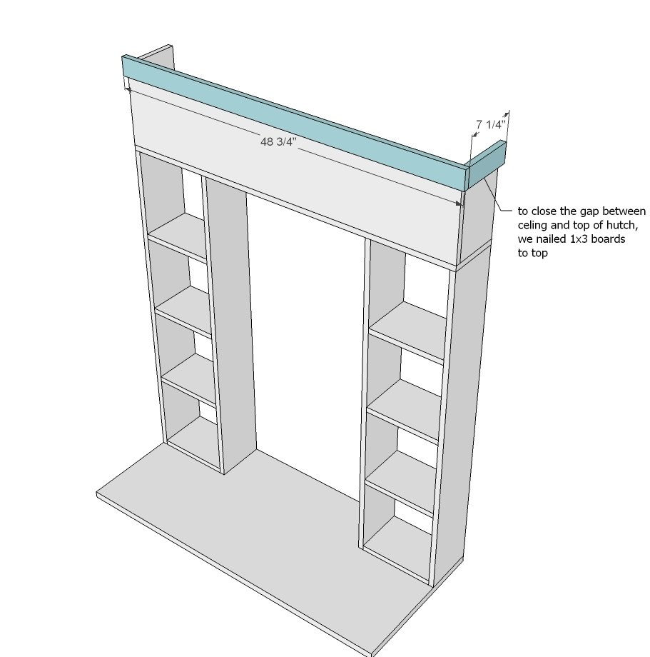 Bath Vanity Hutch with Recessed Lights — step 5