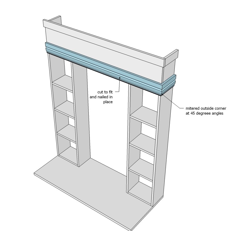 Bath Vanity Hutch with Recessed Lights — step 6