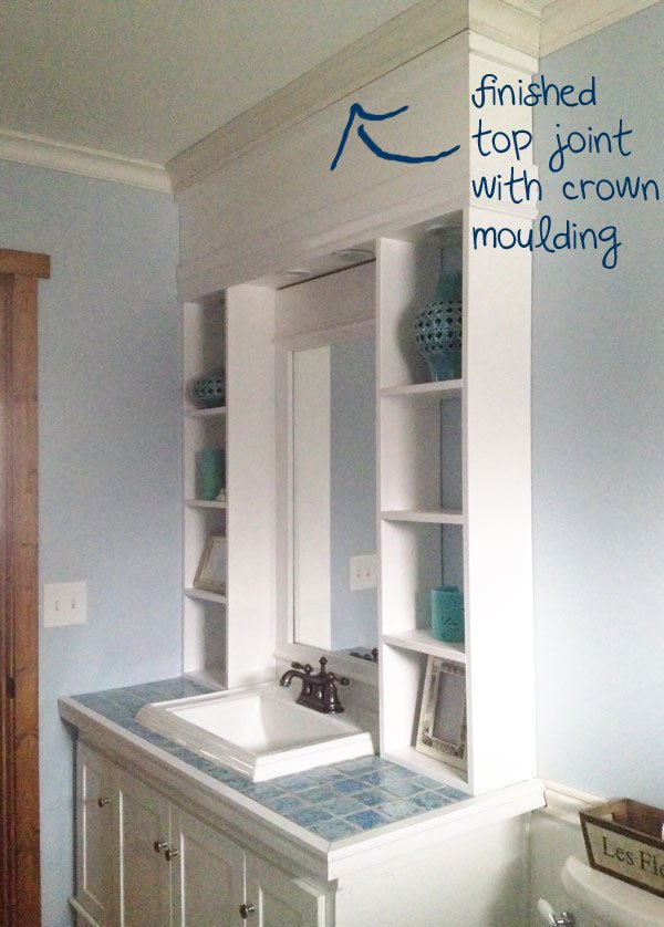 Bath Vanity Hutch with Recessed Lights — step 7