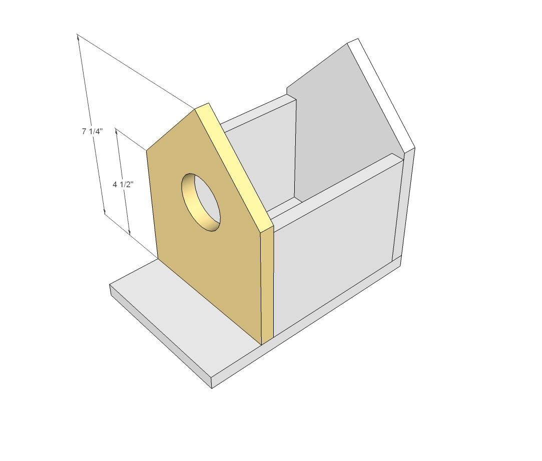 Birdhouse from One Cedar Fence Picket — step 3