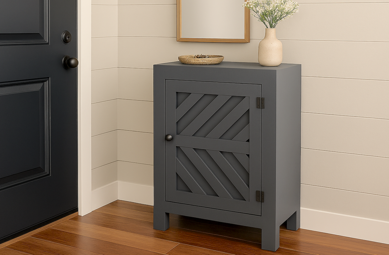Chevron Narrow Side Cabinet