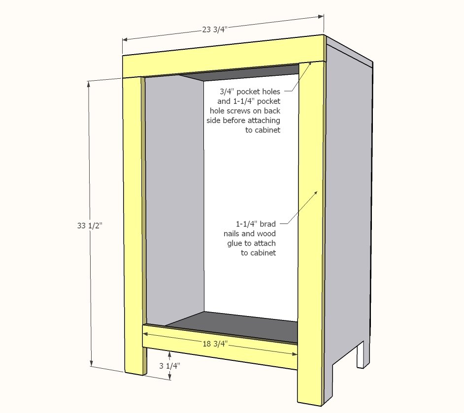 Chevron Narrow Side Cabinet — step 4