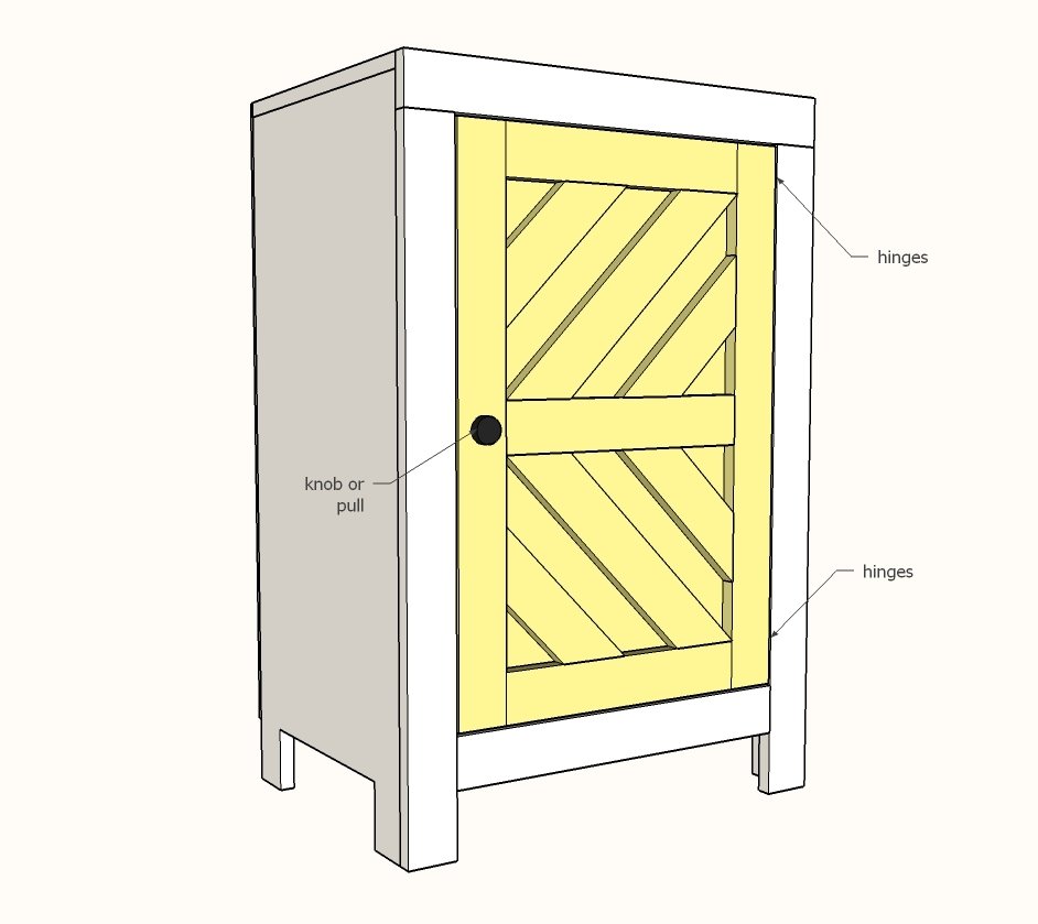 Chevron Narrow Side Cabinet — step 7