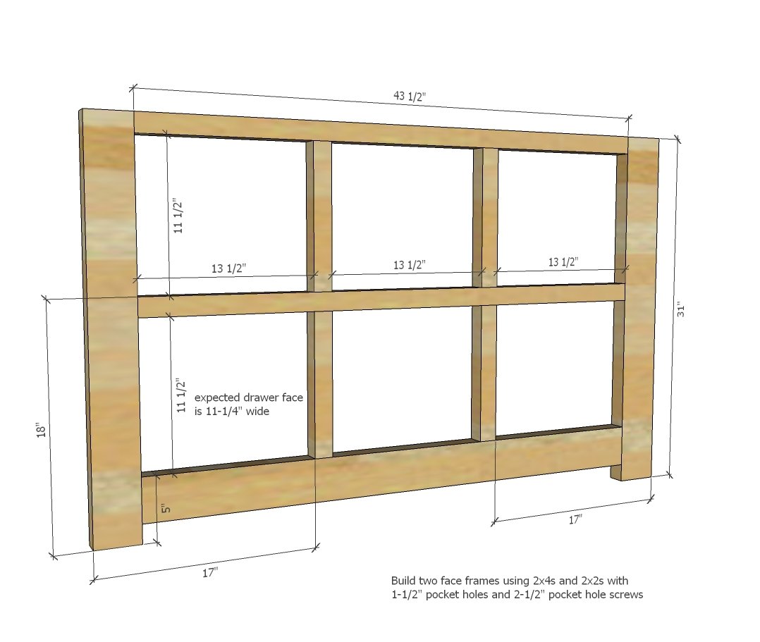 Cubby Dresser with Easy Square Drawers NO Drawer Slides! — step 1