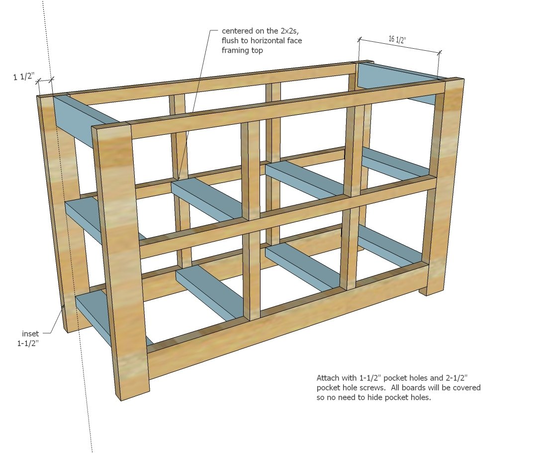 Cubby Dresser with Easy Square Drawers NO Drawer Slides! — step 2