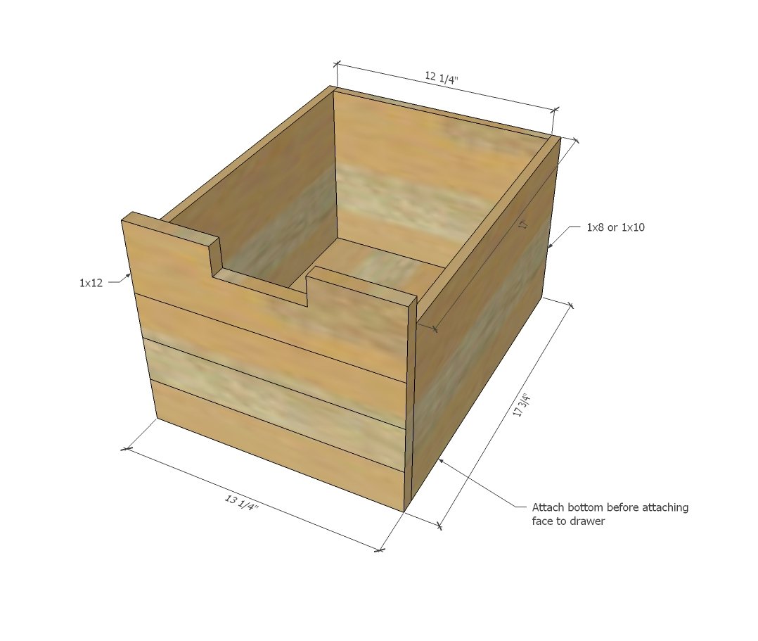 Cubby Dresser with Easy Square Drawers NO Drawer Slides! — step 4