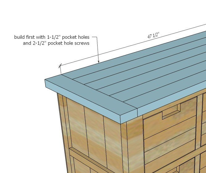 Cubby Dresser with Easy Square Drawers NO Drawer Slides! — step 7
