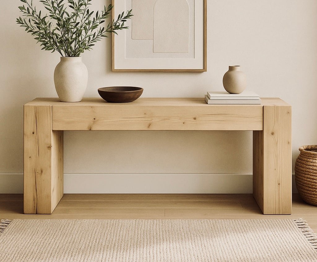 Dovetail Beam Console Table