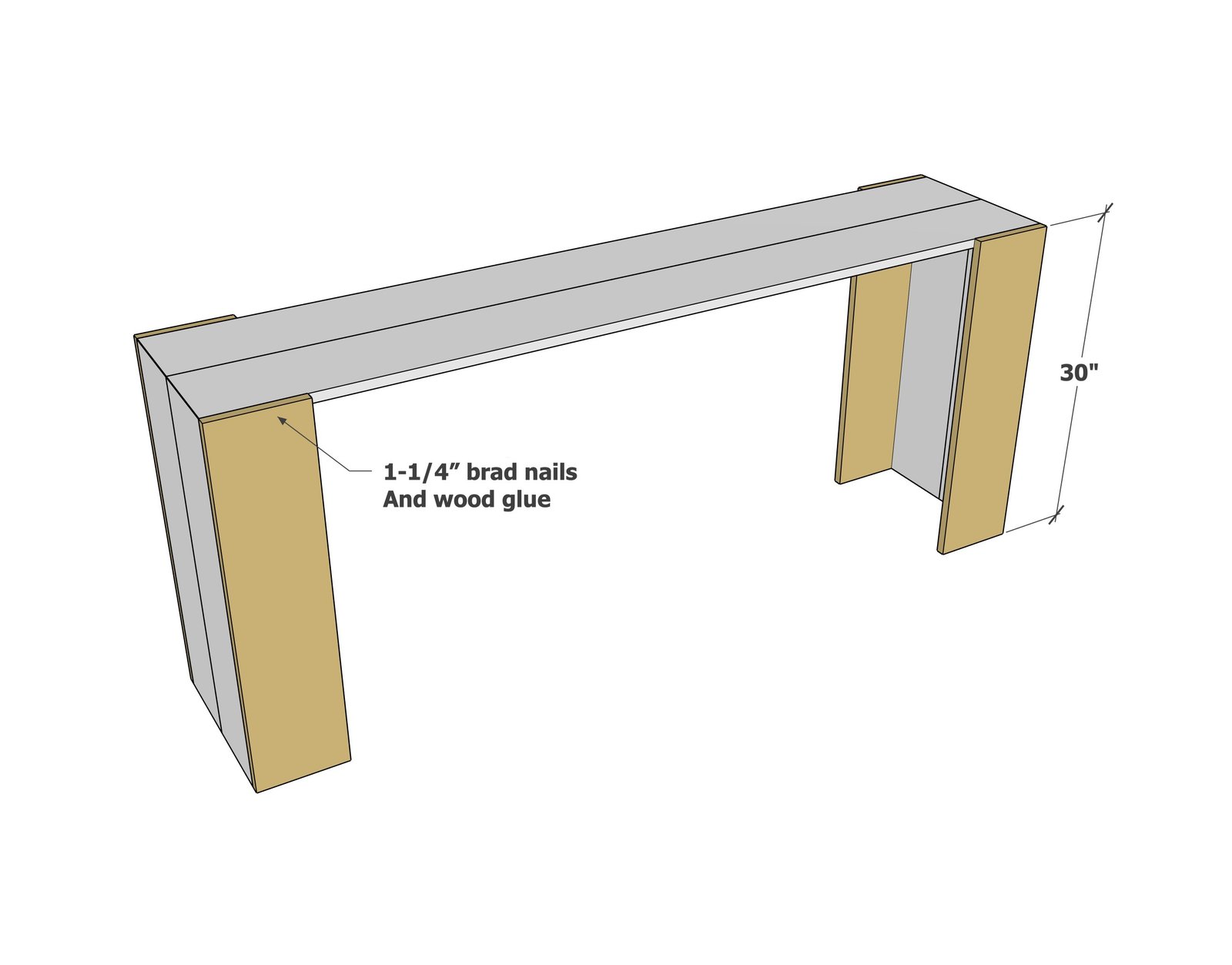 Dovetail Beam Console Table — step 3