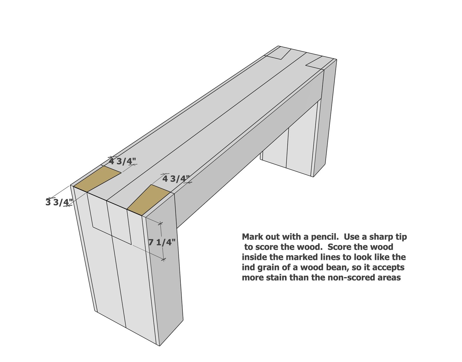 Dovetail Beam Console Table — step 6