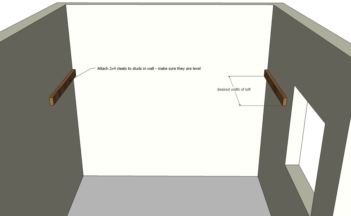 Floating Loft Bed for Small Rooms — step 1
