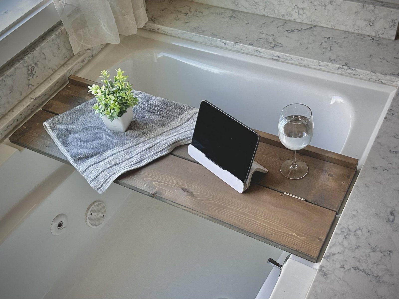 Foldable Wood Bath Tray