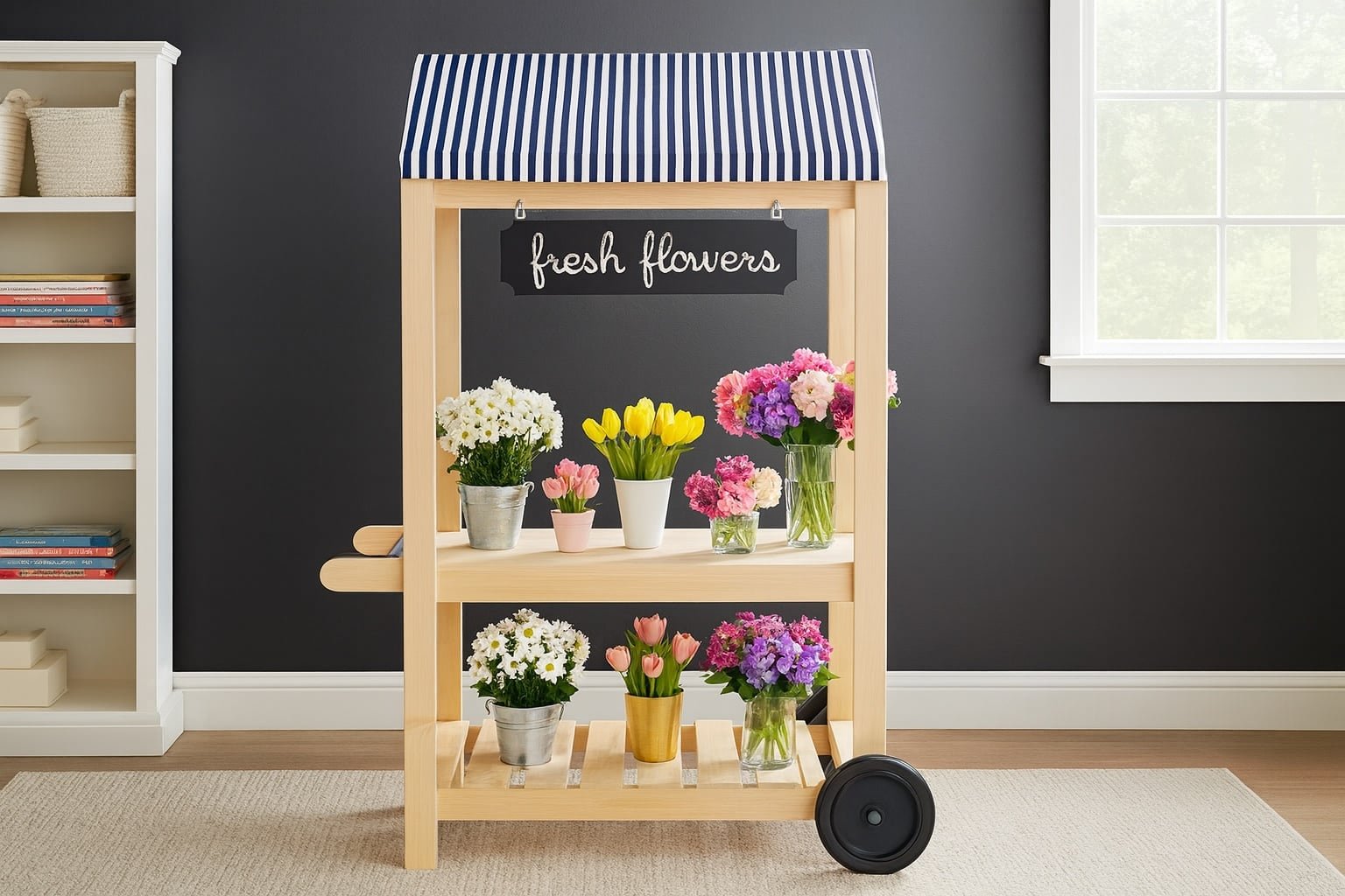 Kids Pretend Play Vendor Cart