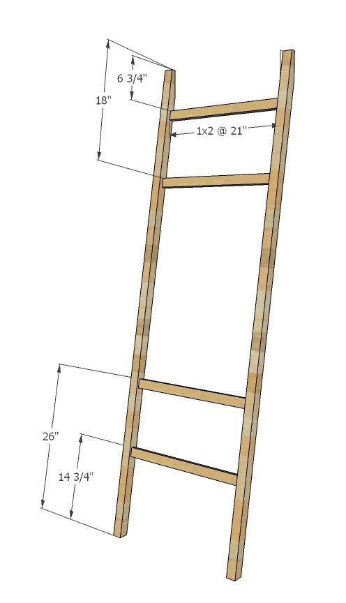Leaning Shelf with Mirror — step 2
