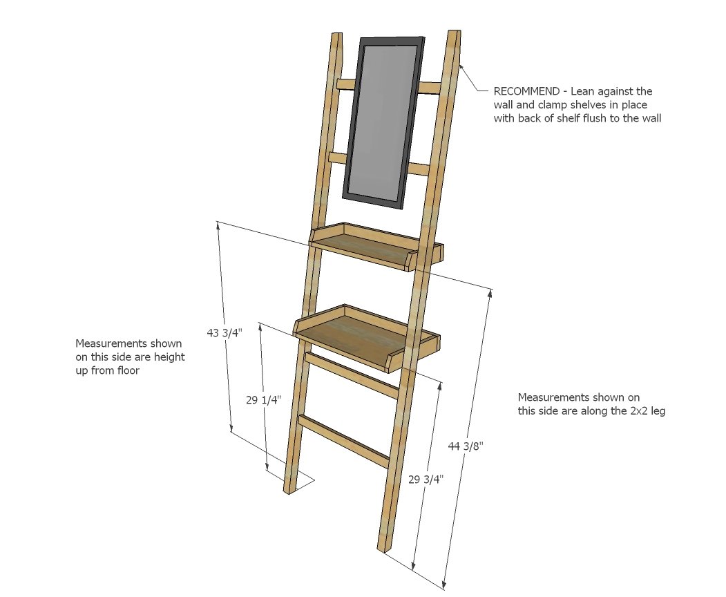Leaning Shelf with Mirror — step 4
