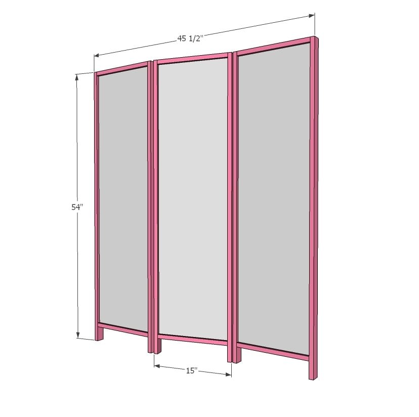 Mirrored & Pin‑Board Changing Screen dimension diagram 1