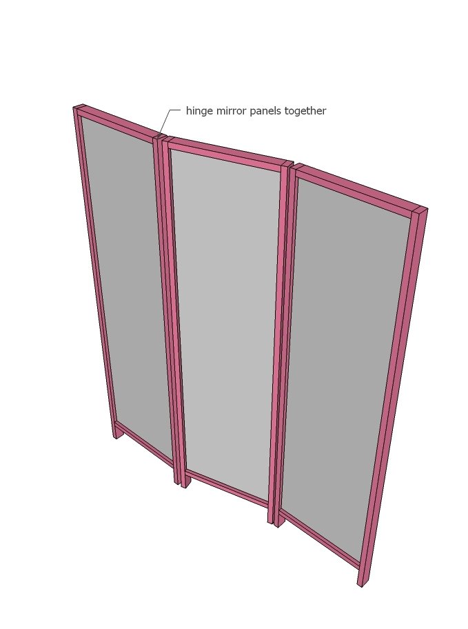 Mirrored & Pin‑Board Changing Screen — step 5