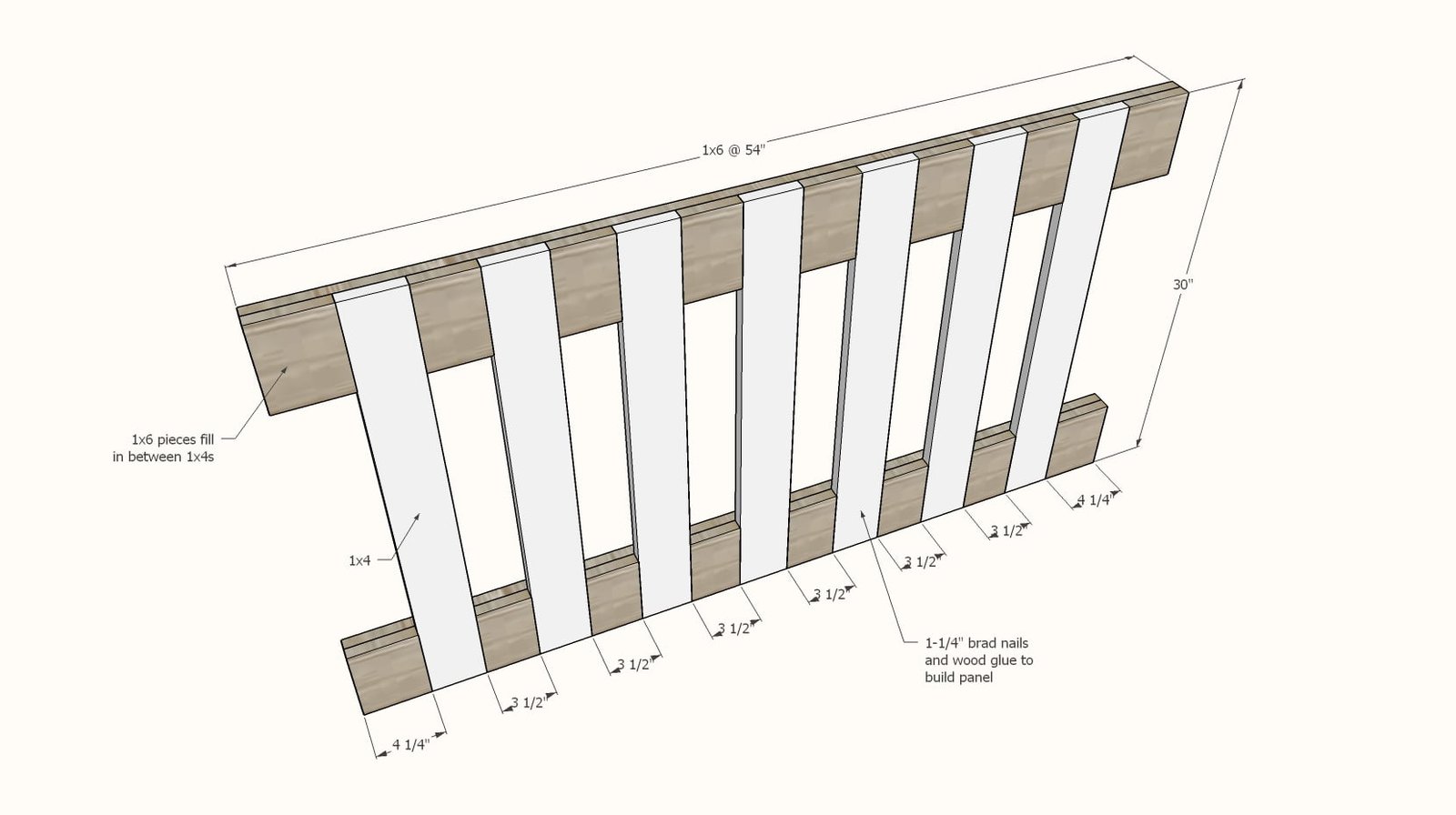 Mission Style Bed, Queen or Full Size Frame — step 1