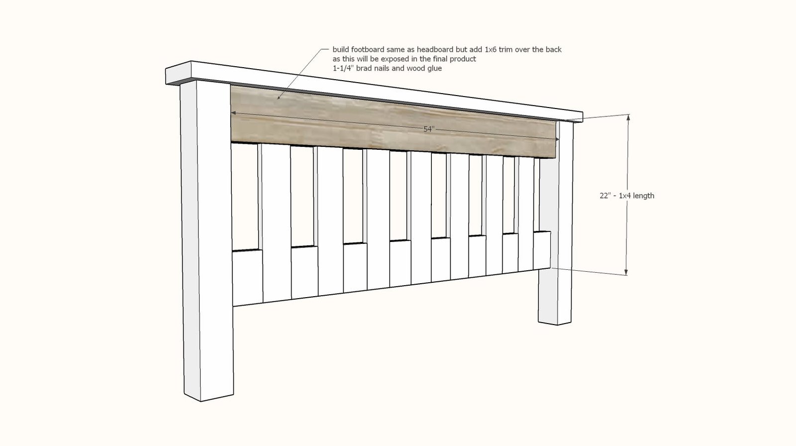 Mission Style Bed, Queen or Full Size Frame — step 4