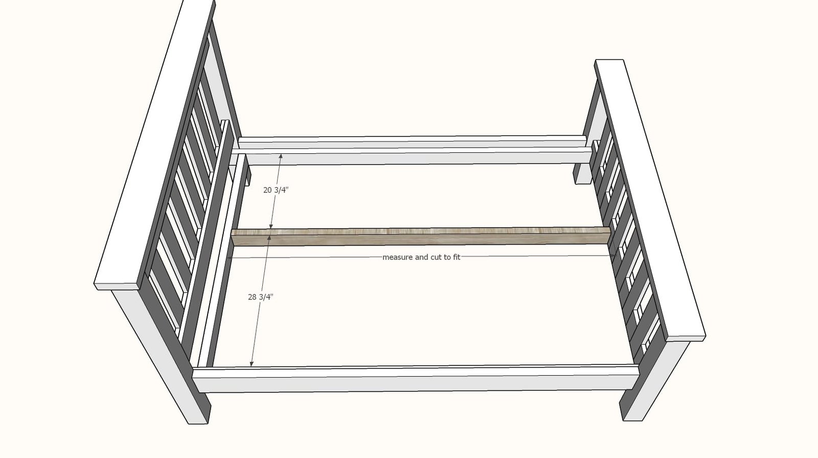 Mission Style Bed, Queen or Full Size Frame — step 8