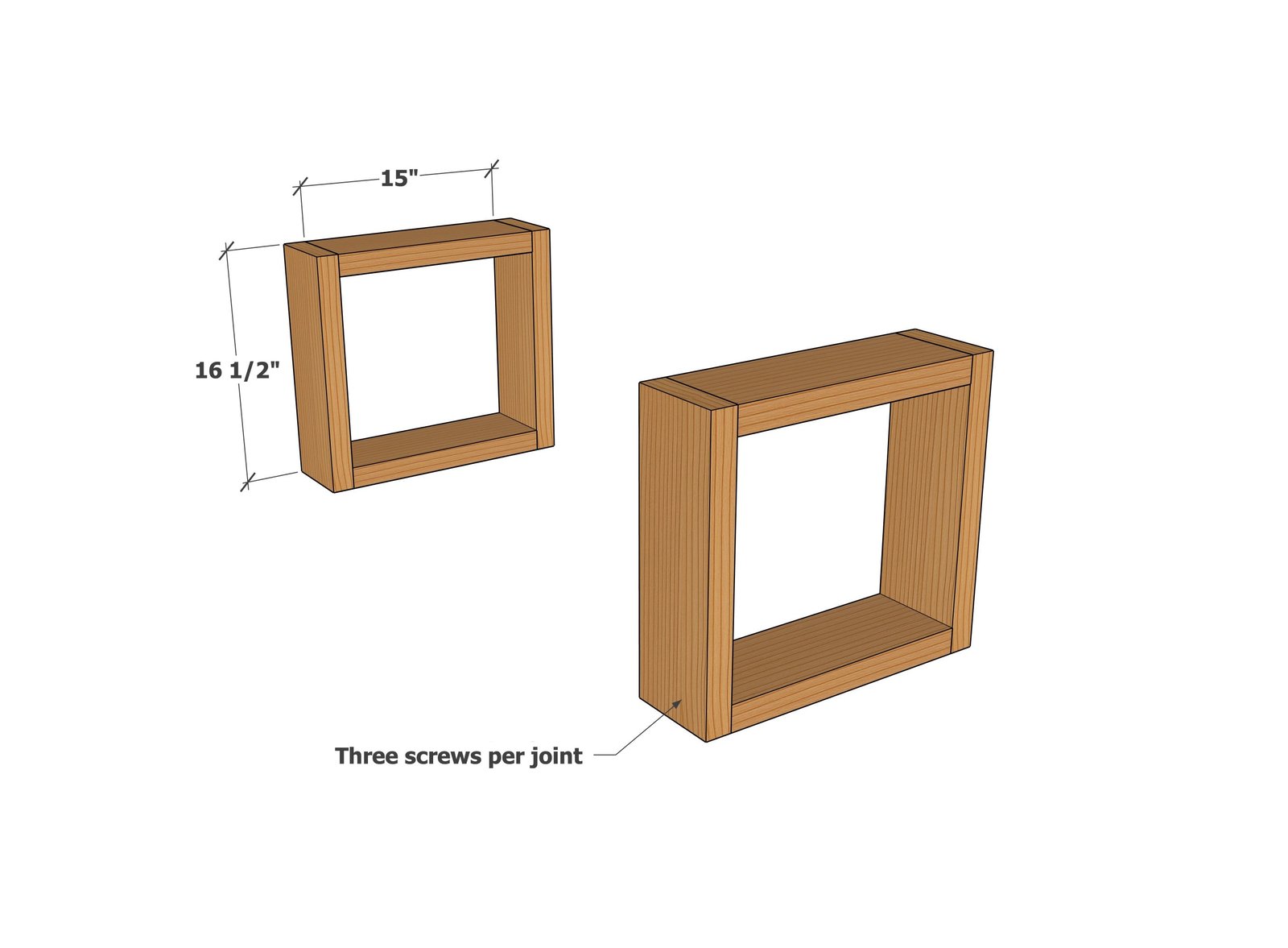 Modern Backless Bench — step 1