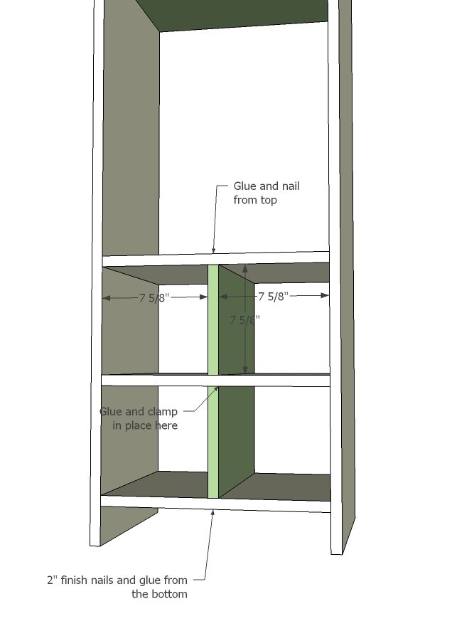 Mudroom System with Towers and Bench — step 3