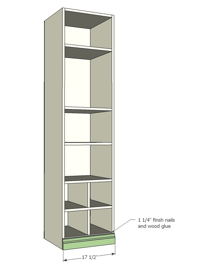 Mudroom System with Towers and Bench — step 5