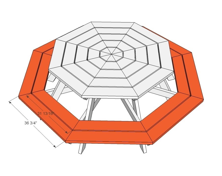 Octagon Picnic Table — step 9