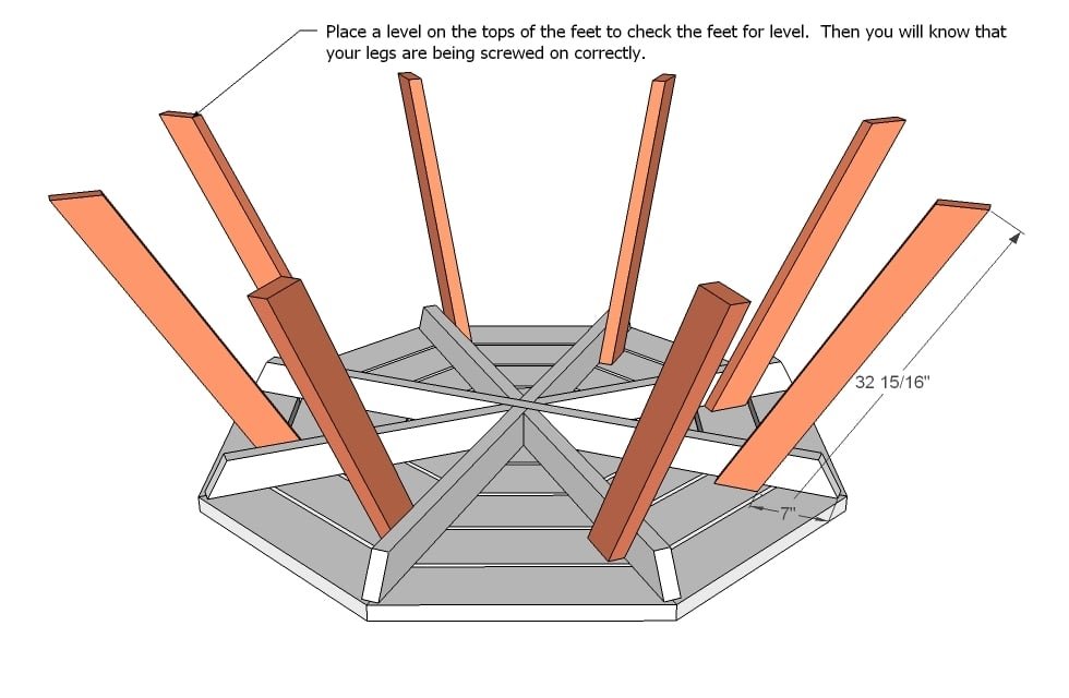 Octagon Picnic Table — step 5