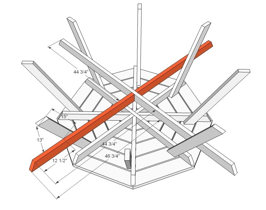 Octagon Picnic Table — step 7