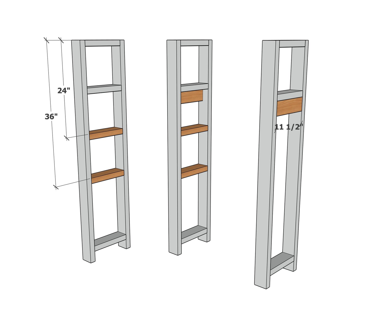 Open Wardrobe Closet with Shelves — step 2