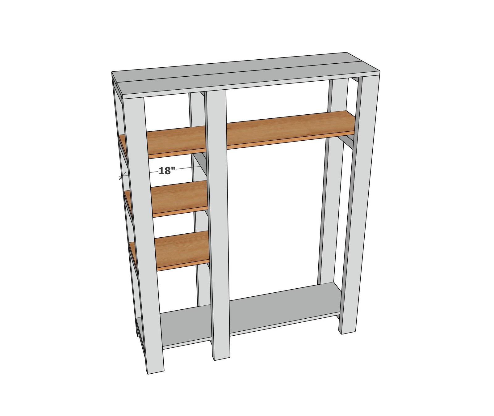 Open Wardrobe Closet with Shelves — step 4