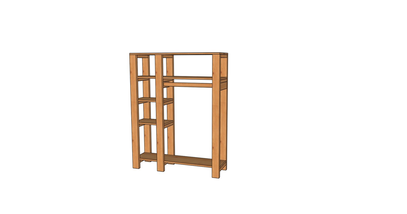 Open Wardrobe Closet with Shelves — step 5